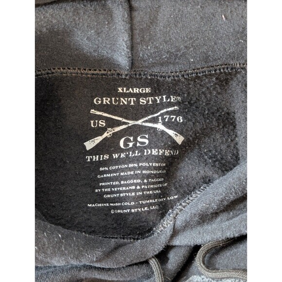 Grunt Style Blue Line Crest Long-Sleeve Hoodie for Men XL This We’ll Defend - Picture 6 of 6